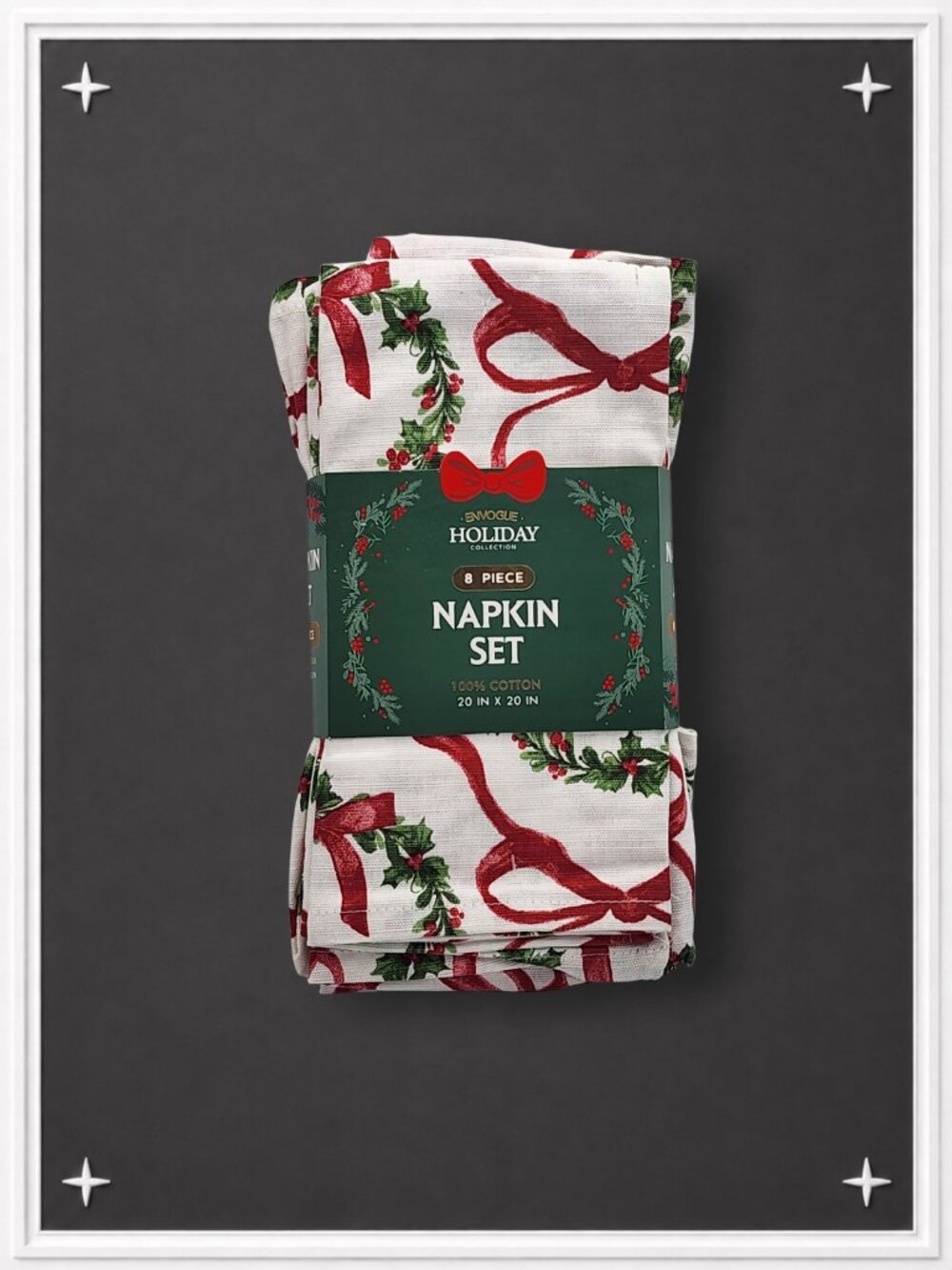 Holly Berry Festive Cloth Napkin Set | NWT